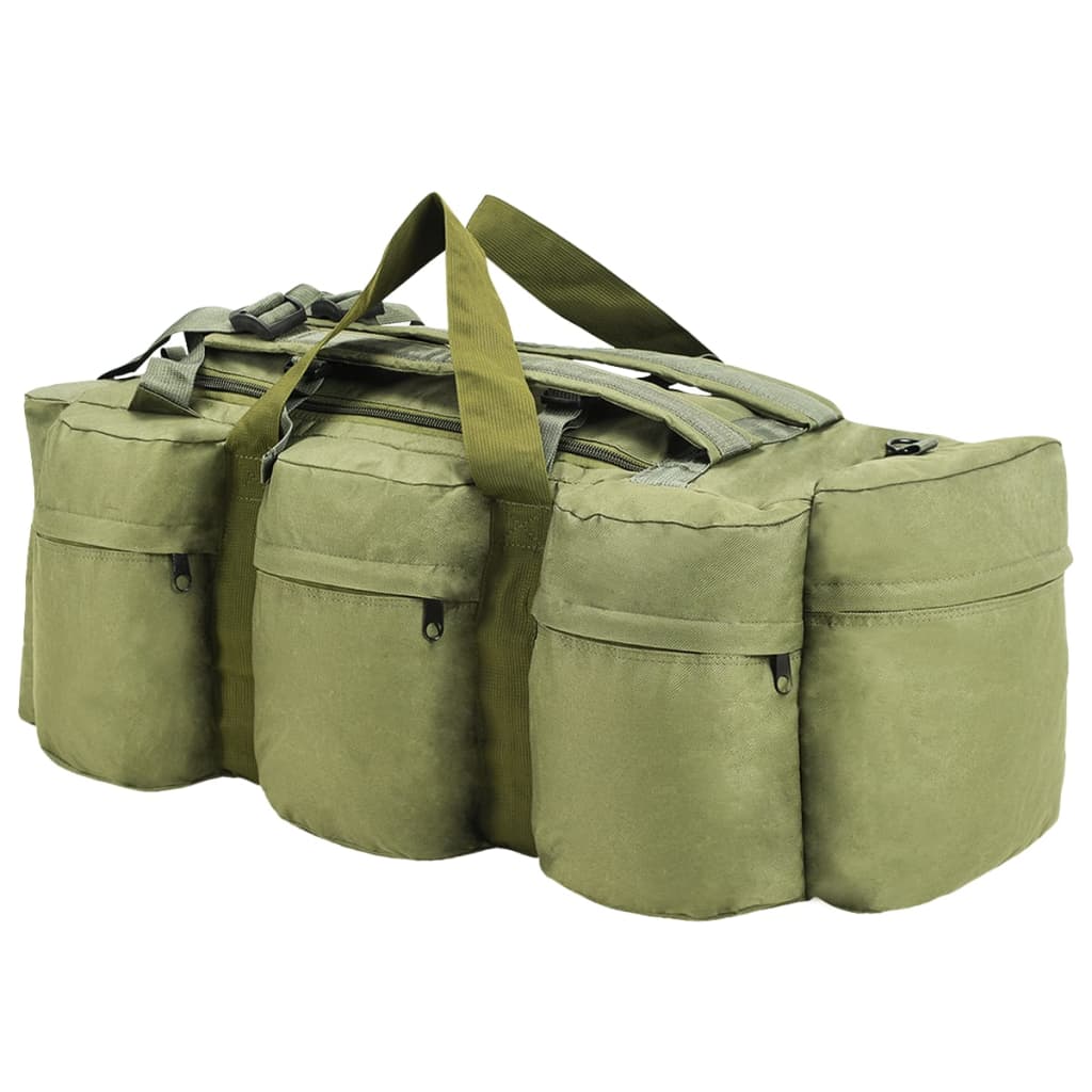 KAZIVAL 3-in-1 Army Duffel Bag – 45L Multifunktions-Rucksack & Reisetasche