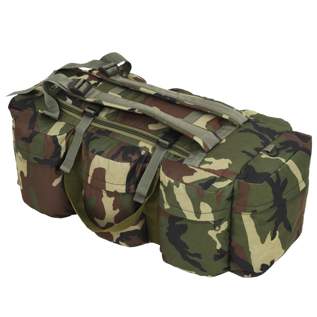 KAZIVAL 3-in-1 Army Duffel Bag – 45L Multifunktions-Rucksack & Reisetasche