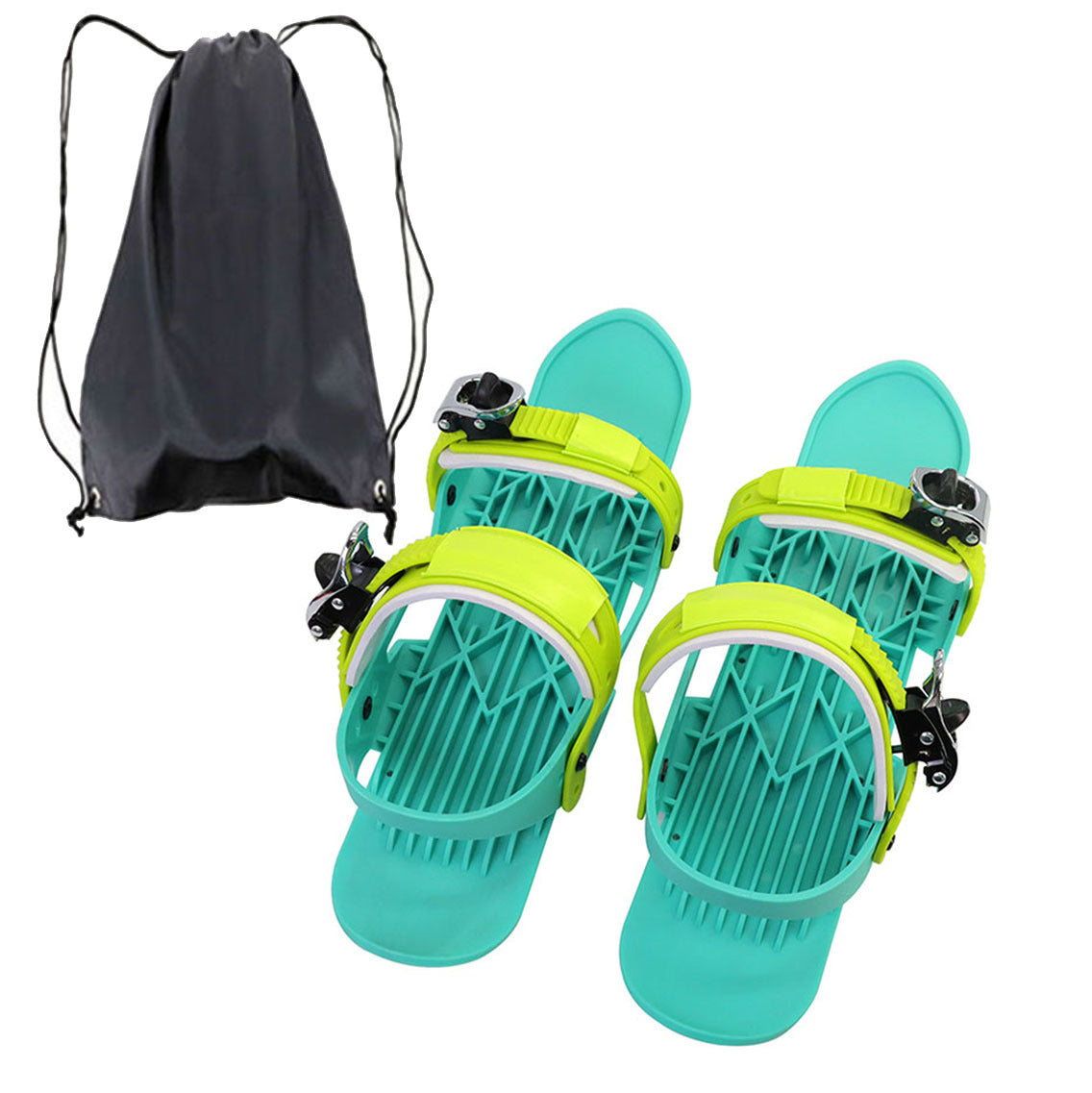 KAZIVAL Mini-Ski Skates – Verstellbare Kurzski für Winterschuhe