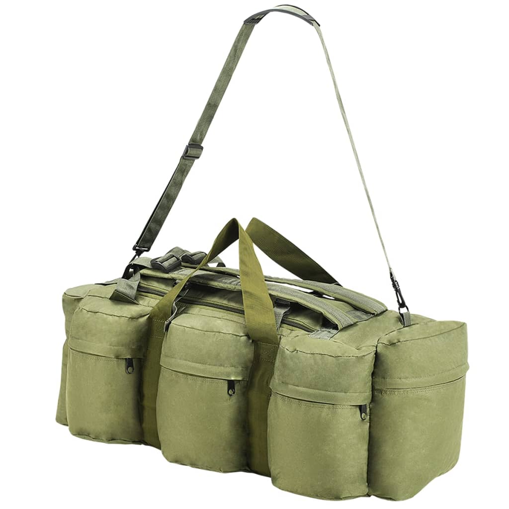 KAZIVAL 3-in-1 Army Duffel Bag – 45L Multifunktions-Rucksack & Reisetasche