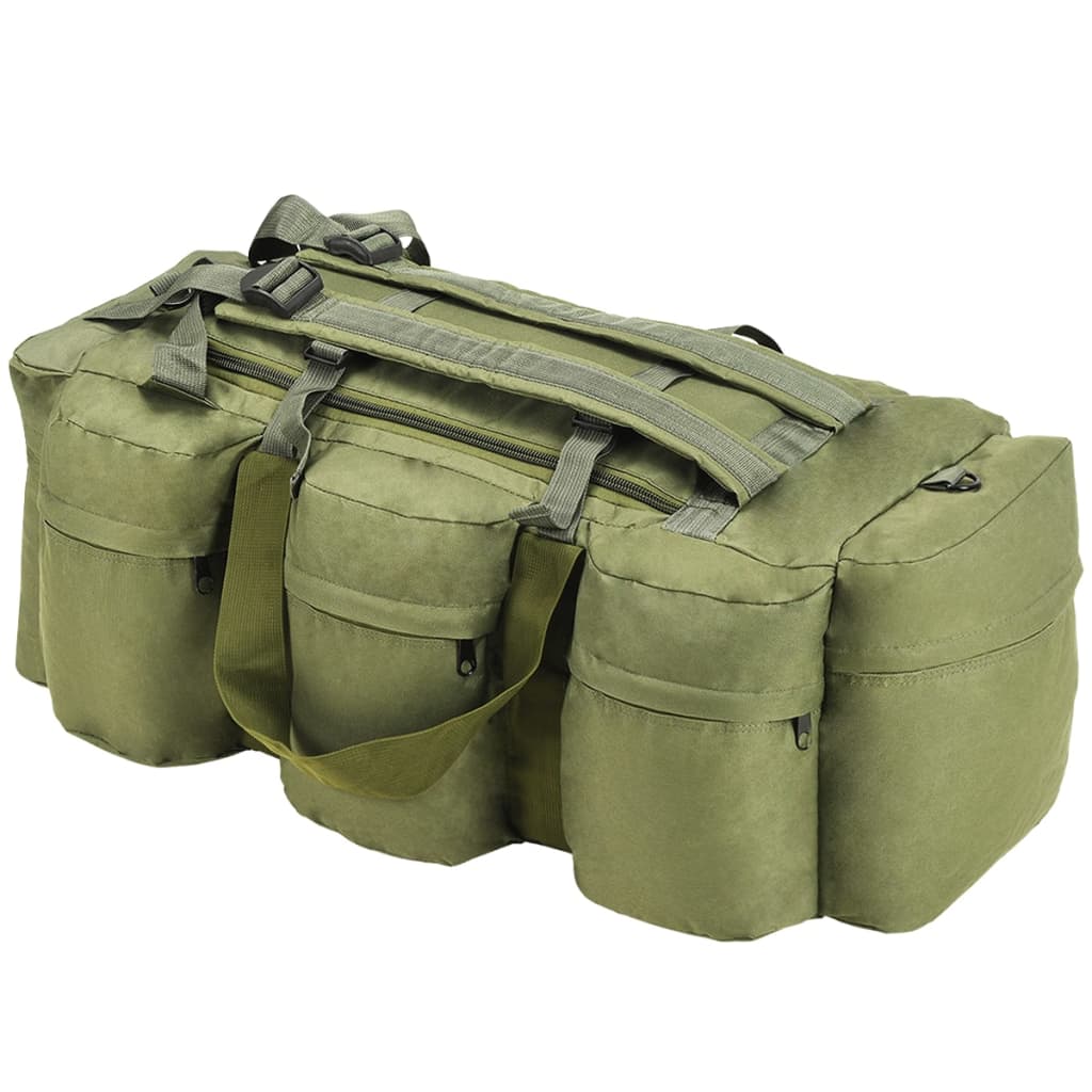 KAZIVAL 3-in-1 Army Duffel Bag – 45L Multifunktions-Rucksack & Reisetasche